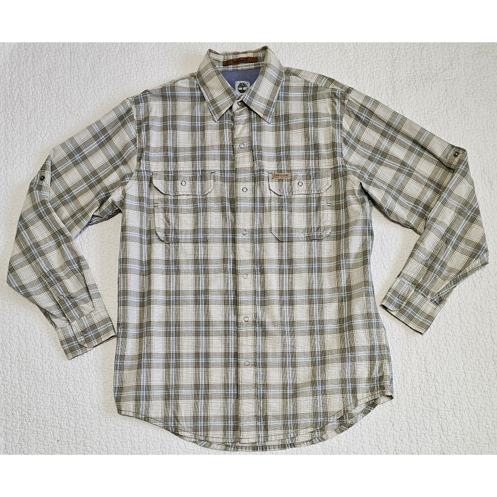 Timberland Lightweigh Plaid Snap Button Shirt